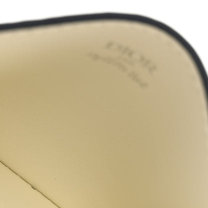 Christian Dior X HYLTON NEL Grained Calfskin Logo Card Holder Navy 5 of 10