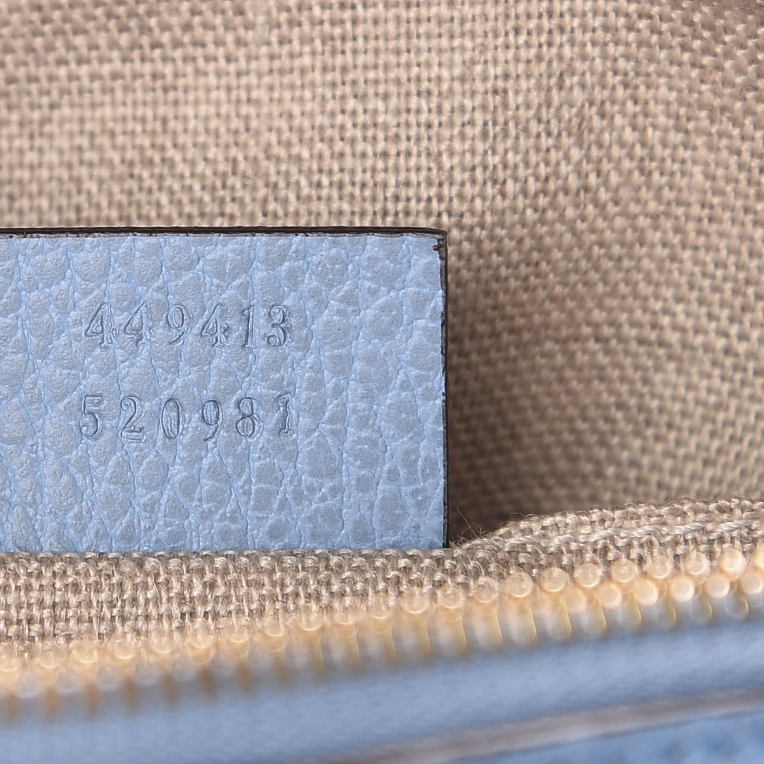 Gucci Monogram Mini Bree Messenger Bag Beige Mineral Blue 7 of 9