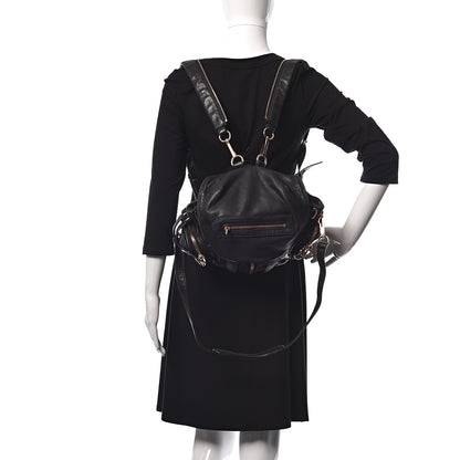 Alexander Wang Lambskin Mini Marti Backpack Washed Black Rose Gold Hardware 3 of 19