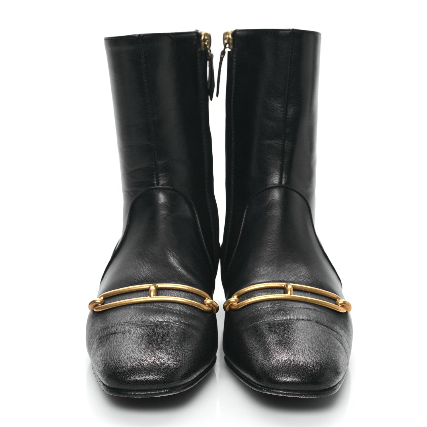 Hermes Goatskin Dora Ankle Boots 36 Black 2 of 9
