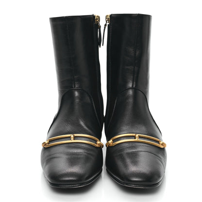 Hermes Goatskin Dora Ankle Boots 36 Black 2 of 9