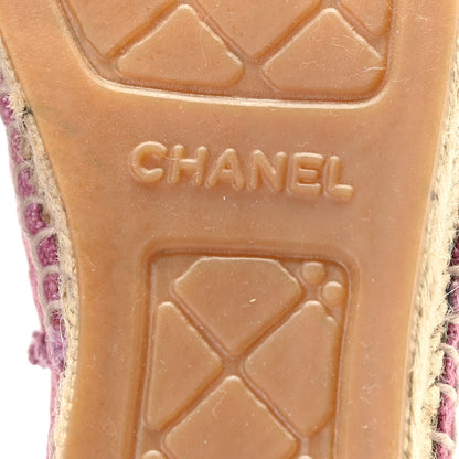 Chanel Linen CC Espadrilles 38 Pink Black 9 of 11