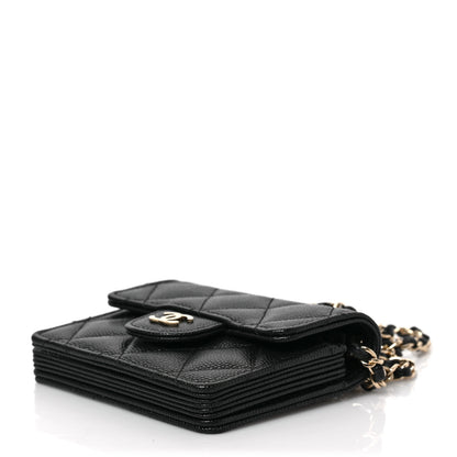 Chanel Caviar Quilted Flap Card Holder On Chain Black 8 of 8