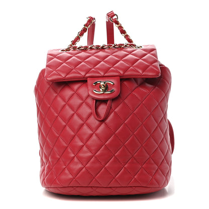 Chanel Lambskin Quilted Small Urban Spirit Backpack Dark Pink 1 of 11