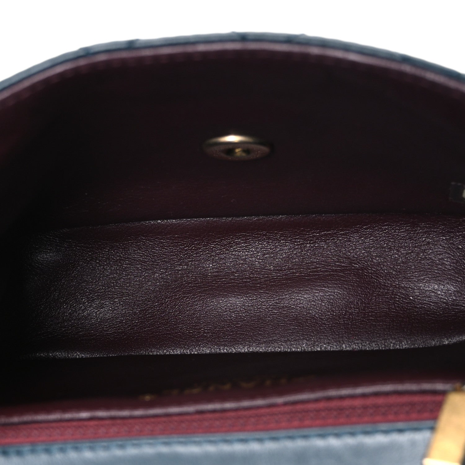 Chanel Lambskin Quilted Mini Two Tone Day Flap Navy Turquoise 5 of 10