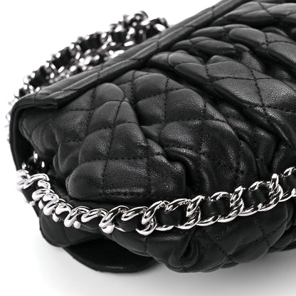 Chanel Washed Lambskin Quilted Mini Chain Around Flap Black 11 of 12