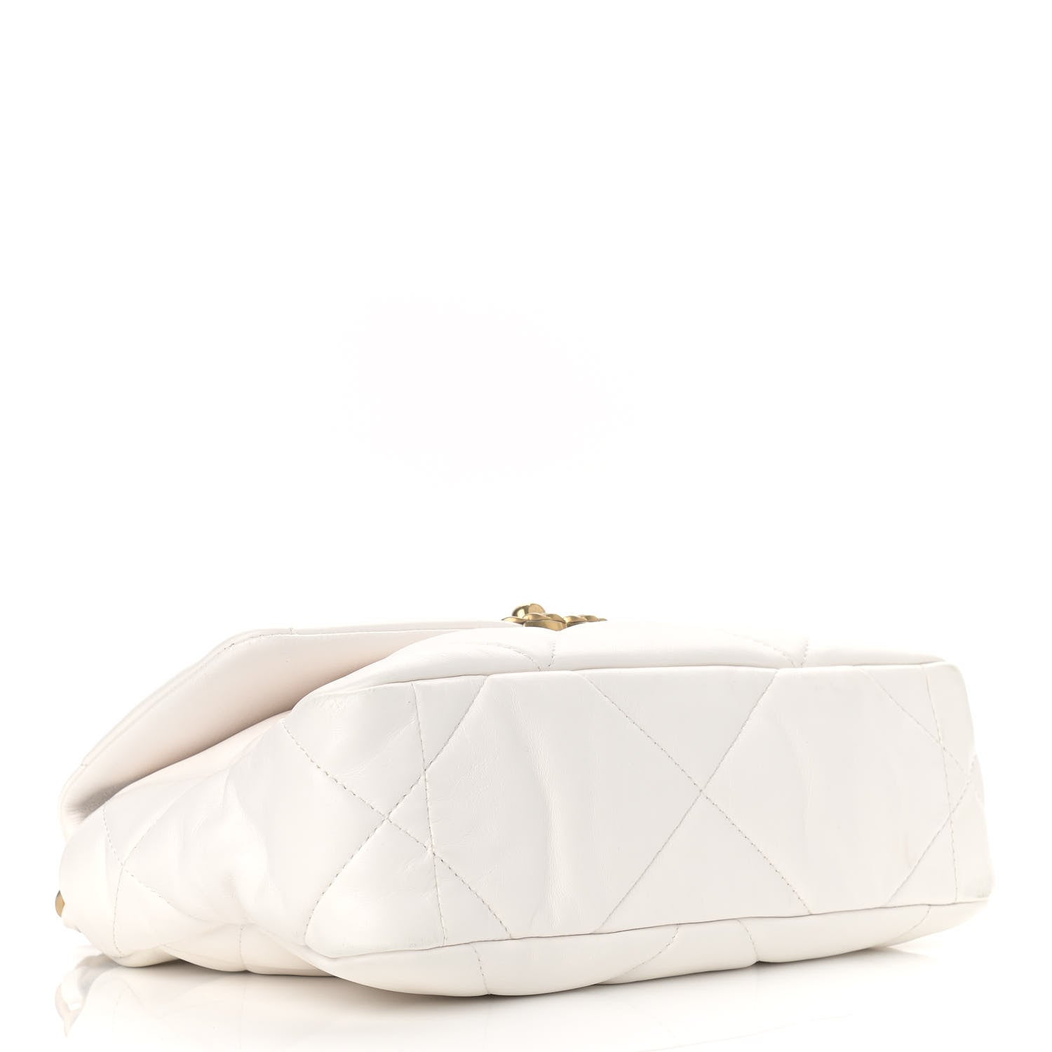 Chanel Goatskin Quilted Medium Chanel 19 Flap White 4 of 10