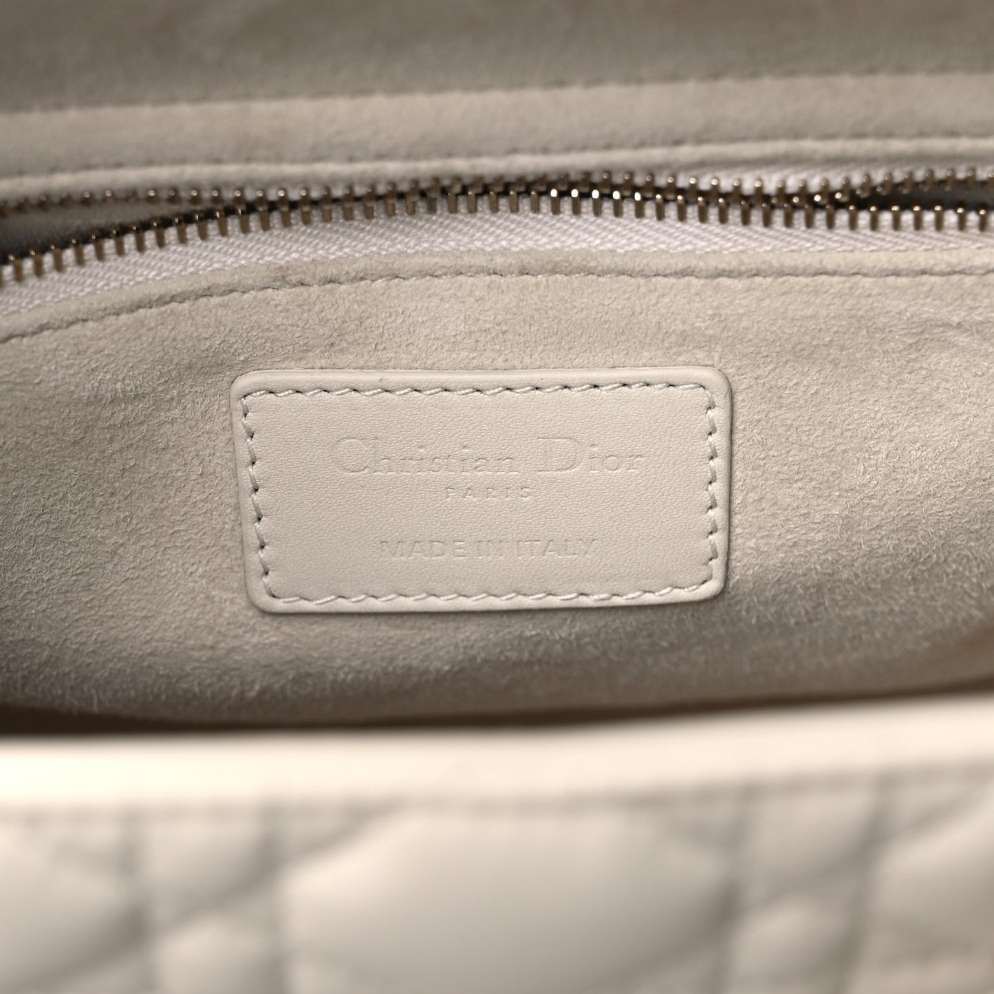 Ultra Matte Calfskin Cannage Medium Lady Dior Latte