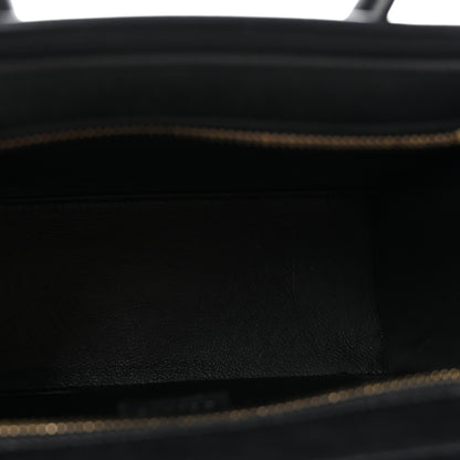 Celine Baby Grained Calfskin Nano Tri-Color Luggage Zinc Almond 5 of 12
