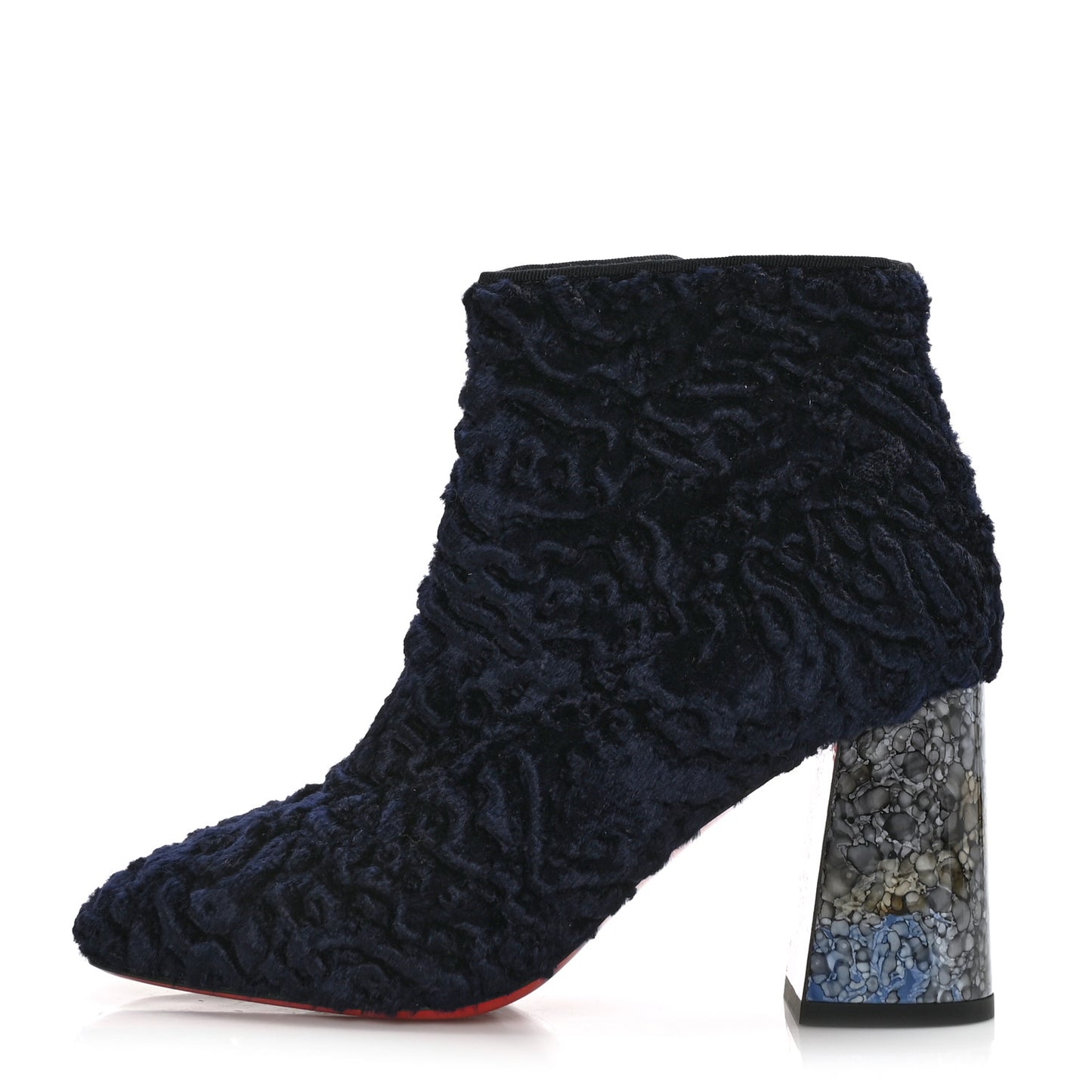 Tissu Poodle Hilconico 85 Booties 36 Marine Granite