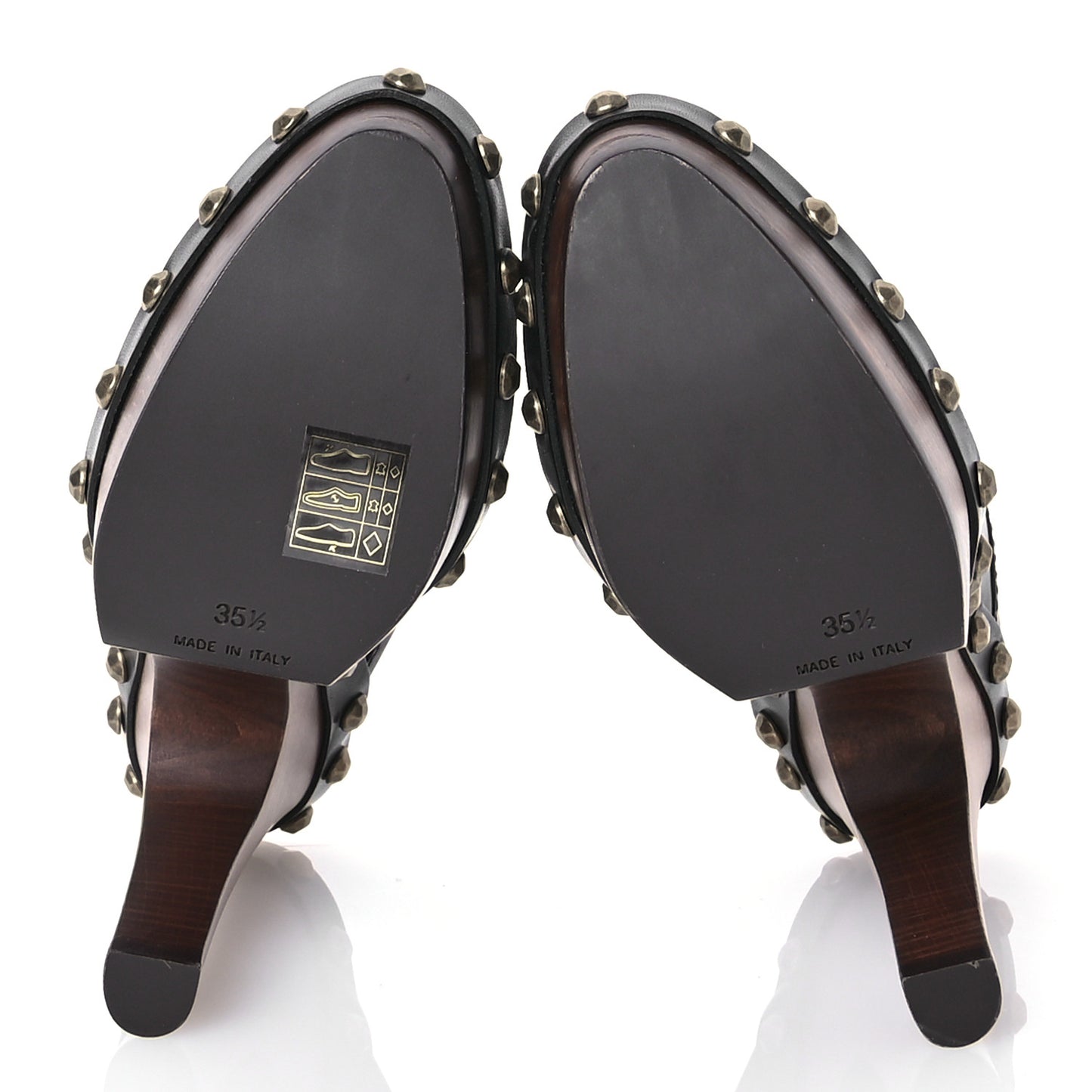 Smooth Calfskin Camoy Clogs 35.5 Black