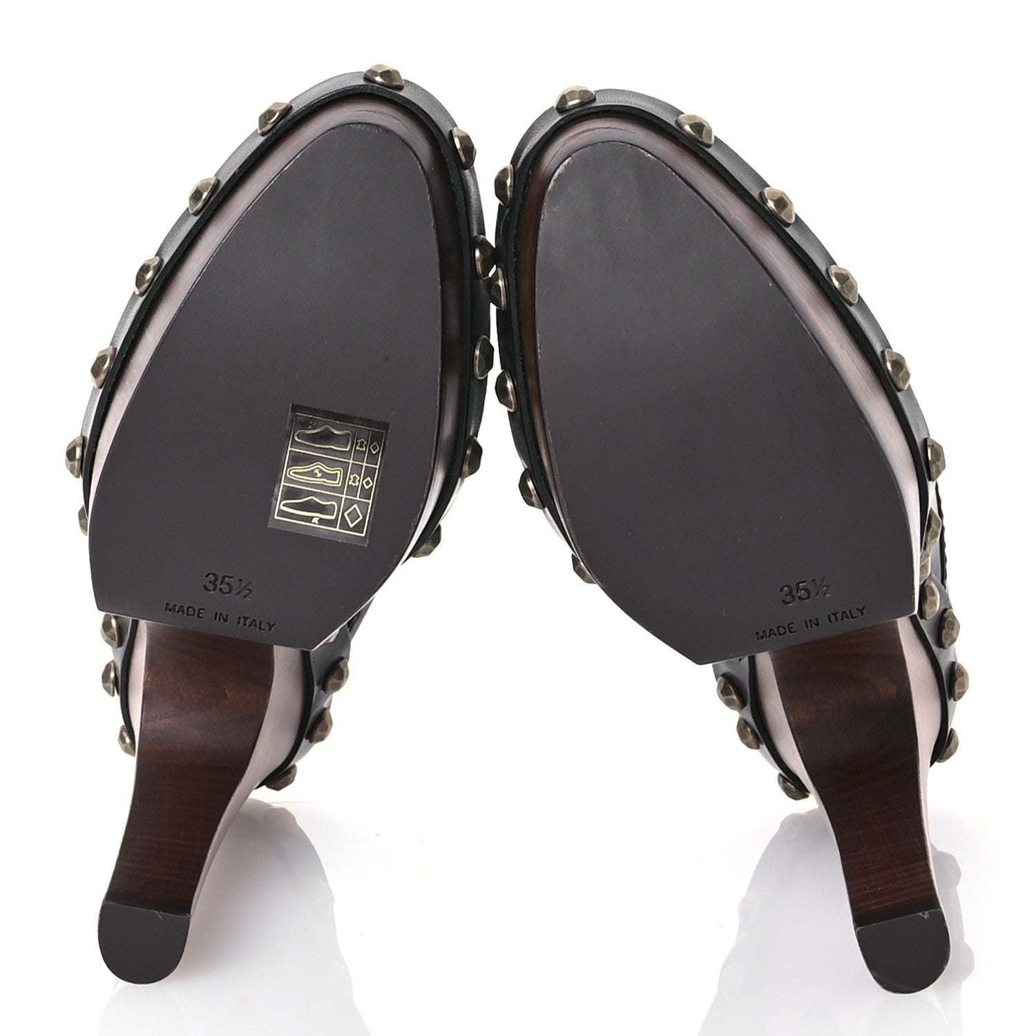 Saint Laurent Smooth Calfskin Camoy Clogs 35.5 Black 5 of 9