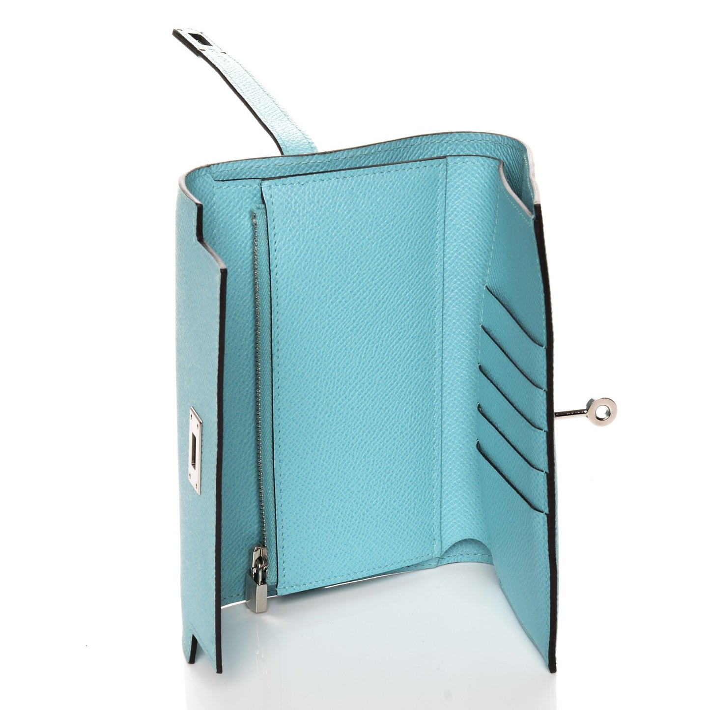 Epsom Medium Kelly Wallet Bleu Atoll