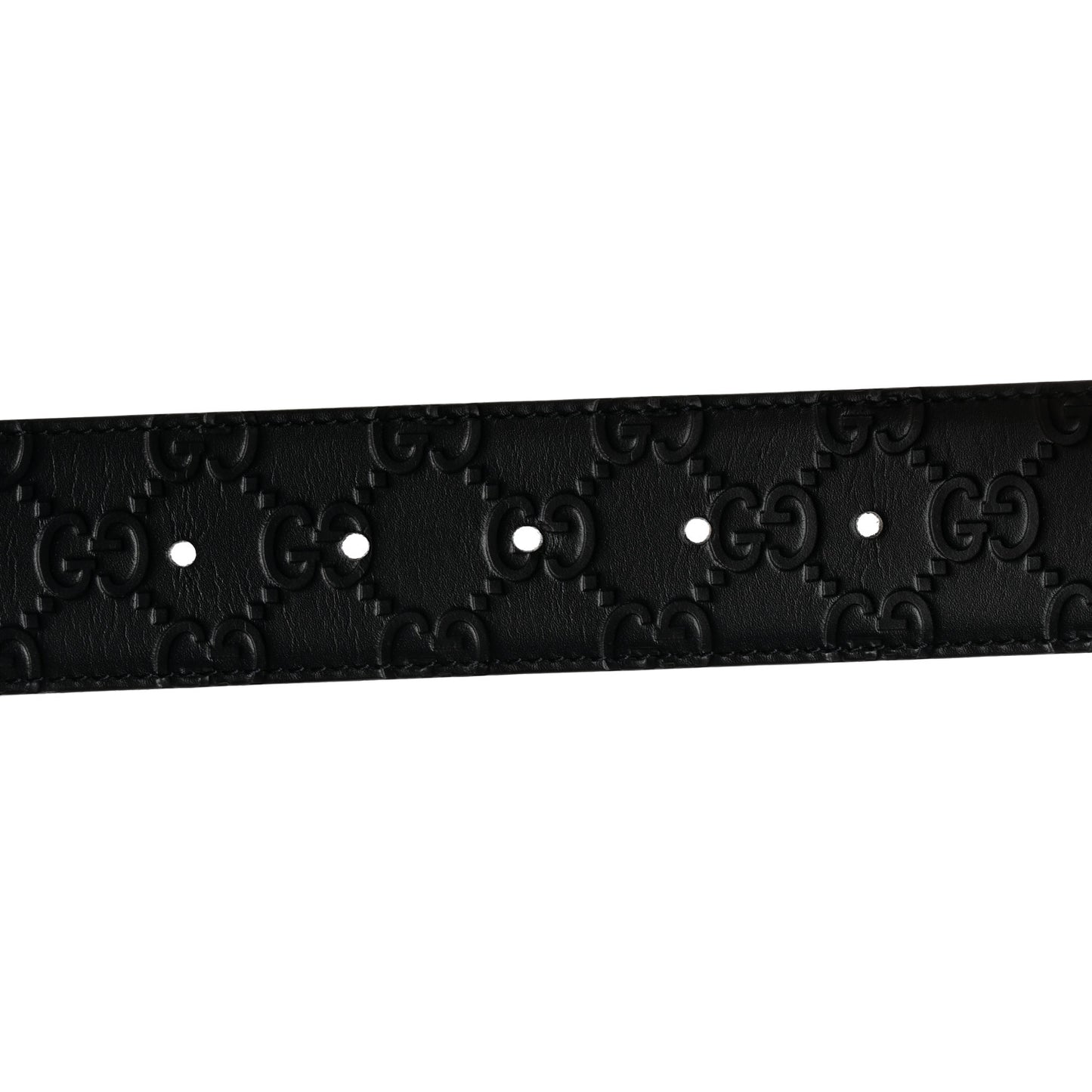 Guccissima Signature Interlocking G 40mm Belt 90 36 Black Navy