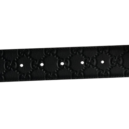 Gucci Guccissima Signature Interlocking G 40mm Belt 90 36 Black Navy 6 of 7