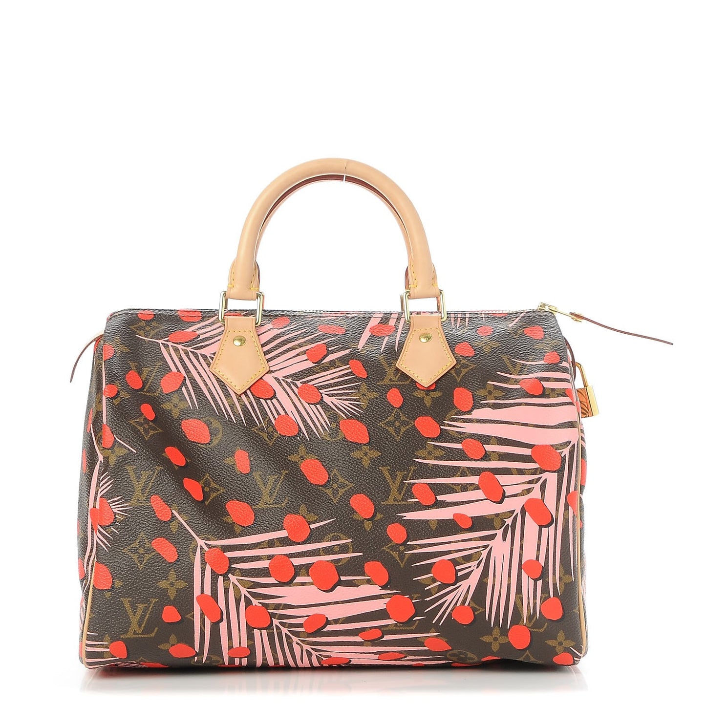 Monogram Jungle Dots Speedy 30 Sugar Pink Poppy