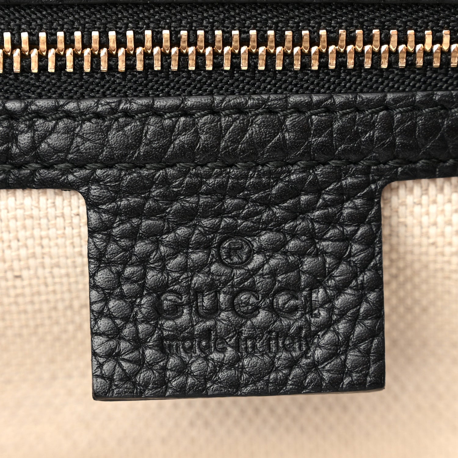 Gucci Pebbled Calfskin Medium Soho Chain Shoulder Bag Black 6 of 12