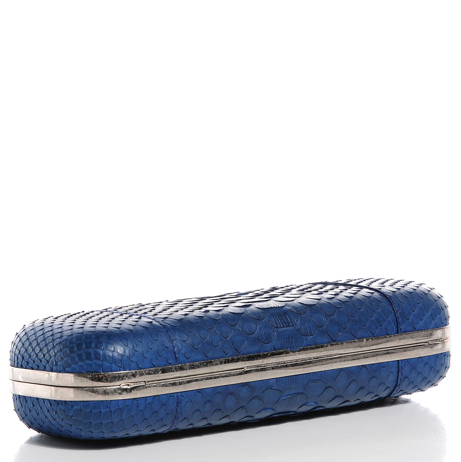 Alexander Wang ALEXANDER MCQUEEN Python Knuckle Box Clutch Blue 3 of 7
