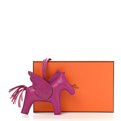 Hermes Milo Lambskin Lizard Touch Grigri Rodeo Pegase Horse Bag Charm MM Rose Poupre 5 of 5