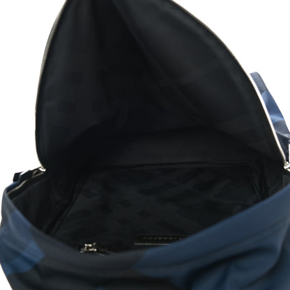 Burberry Nylon Check Print Abbeydale Simple Backpack Navy 4 of 8