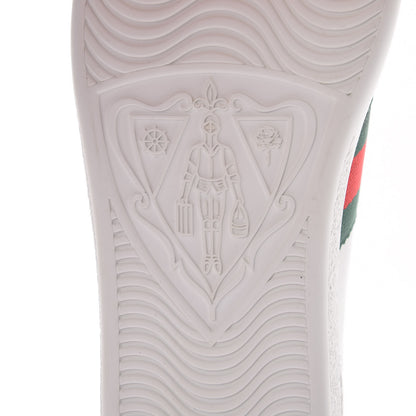 Gucci Calfskin Web Pearl Studded Womens Ace Sneakers 37.5 White 7 of 9