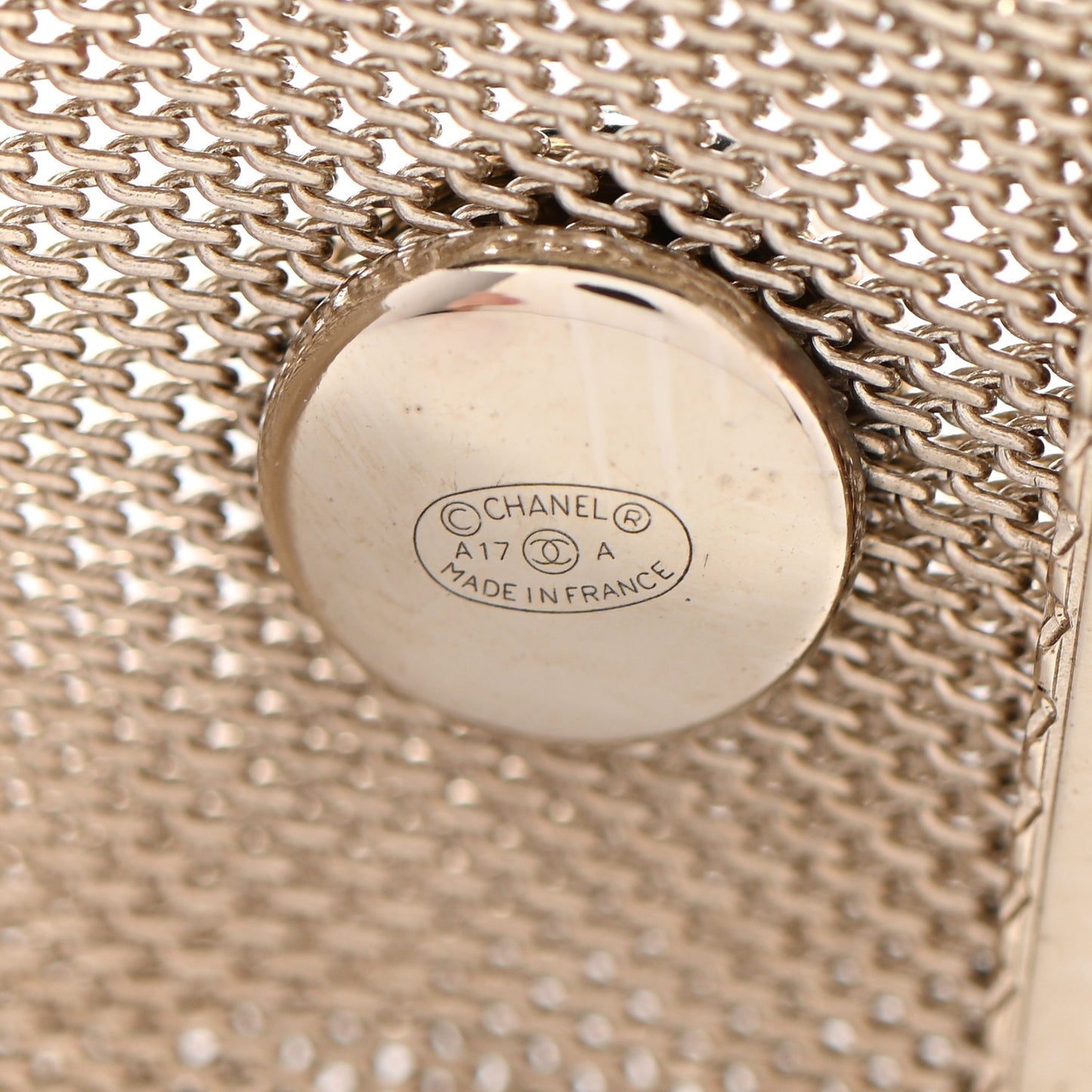 Metal Mesh CC Bracelet M Light Gold