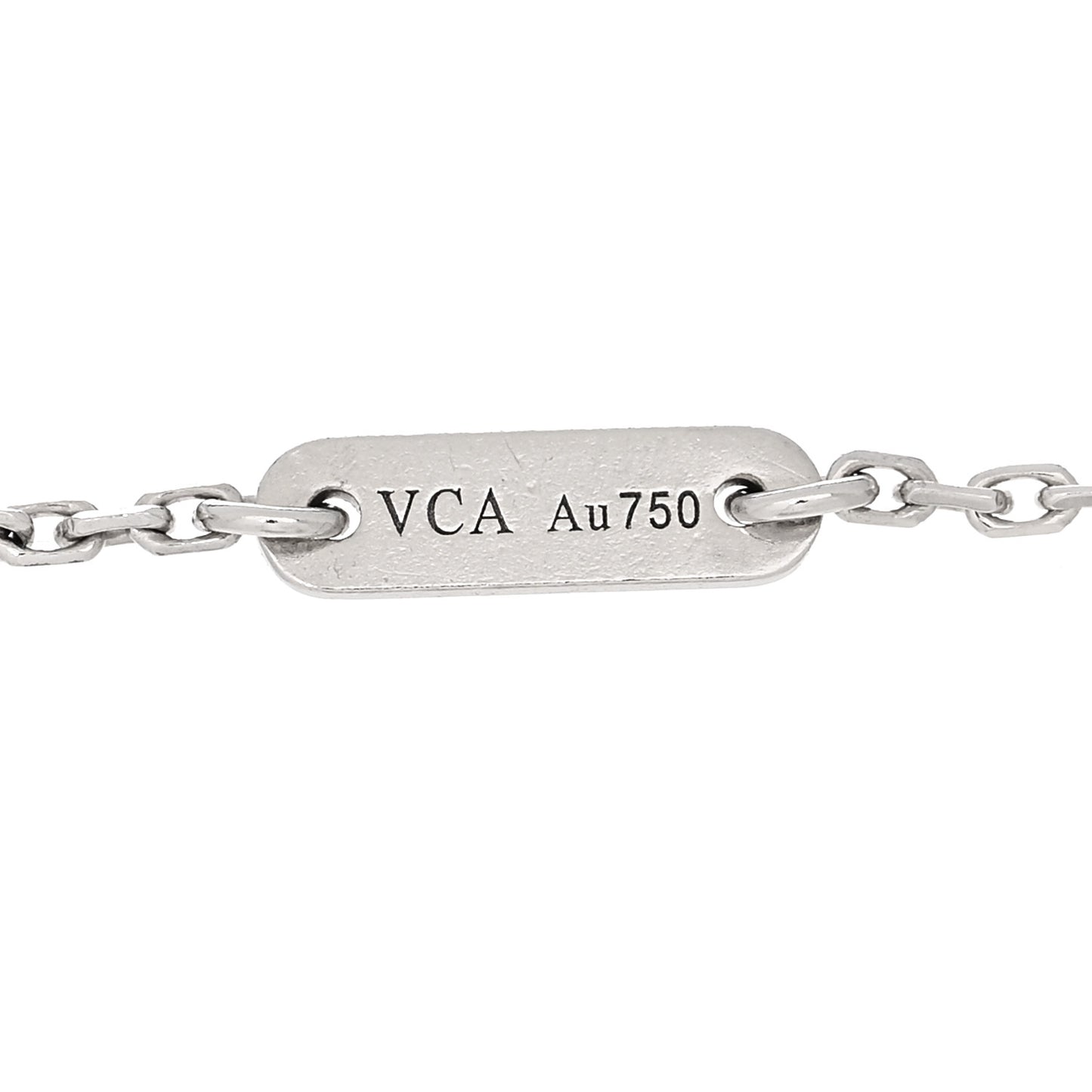 18K White Gold Diamond Sweet Alhambra Bracelet
