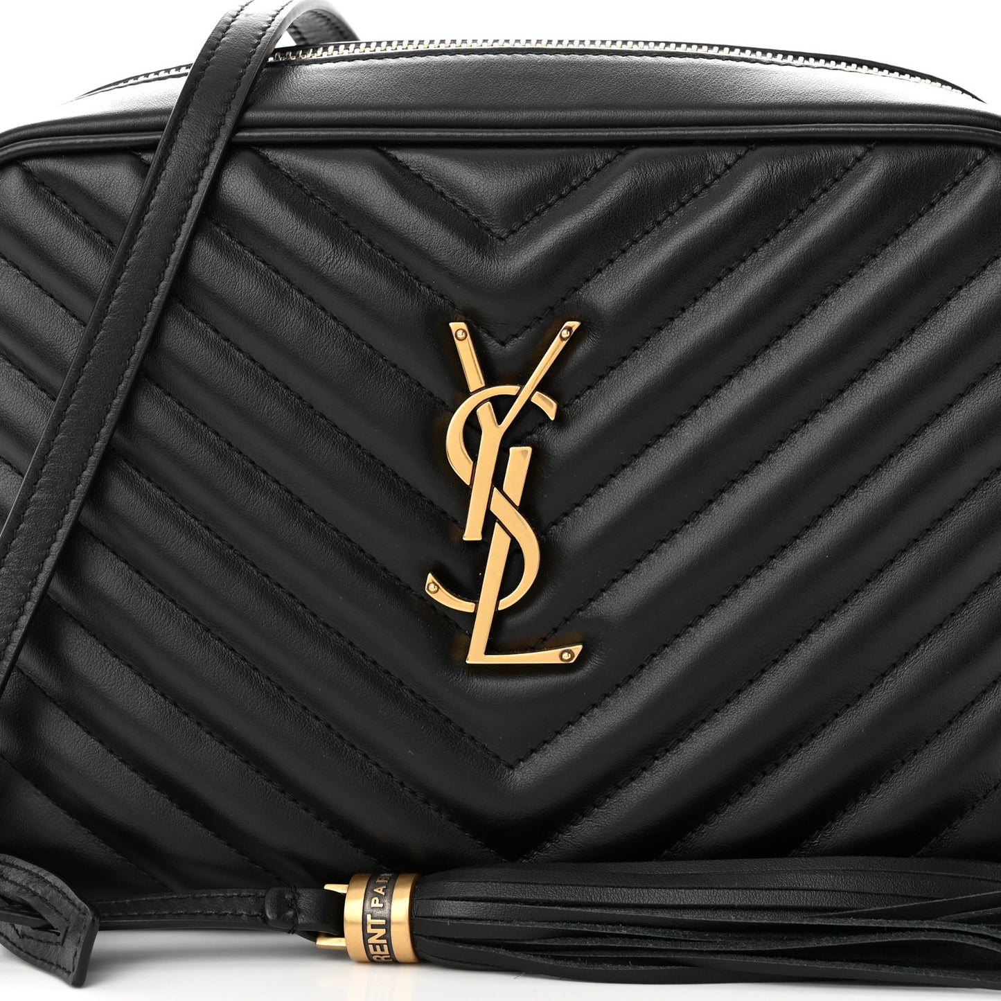 Calfskin Matelasse Monogram Lou Camera Bag Black