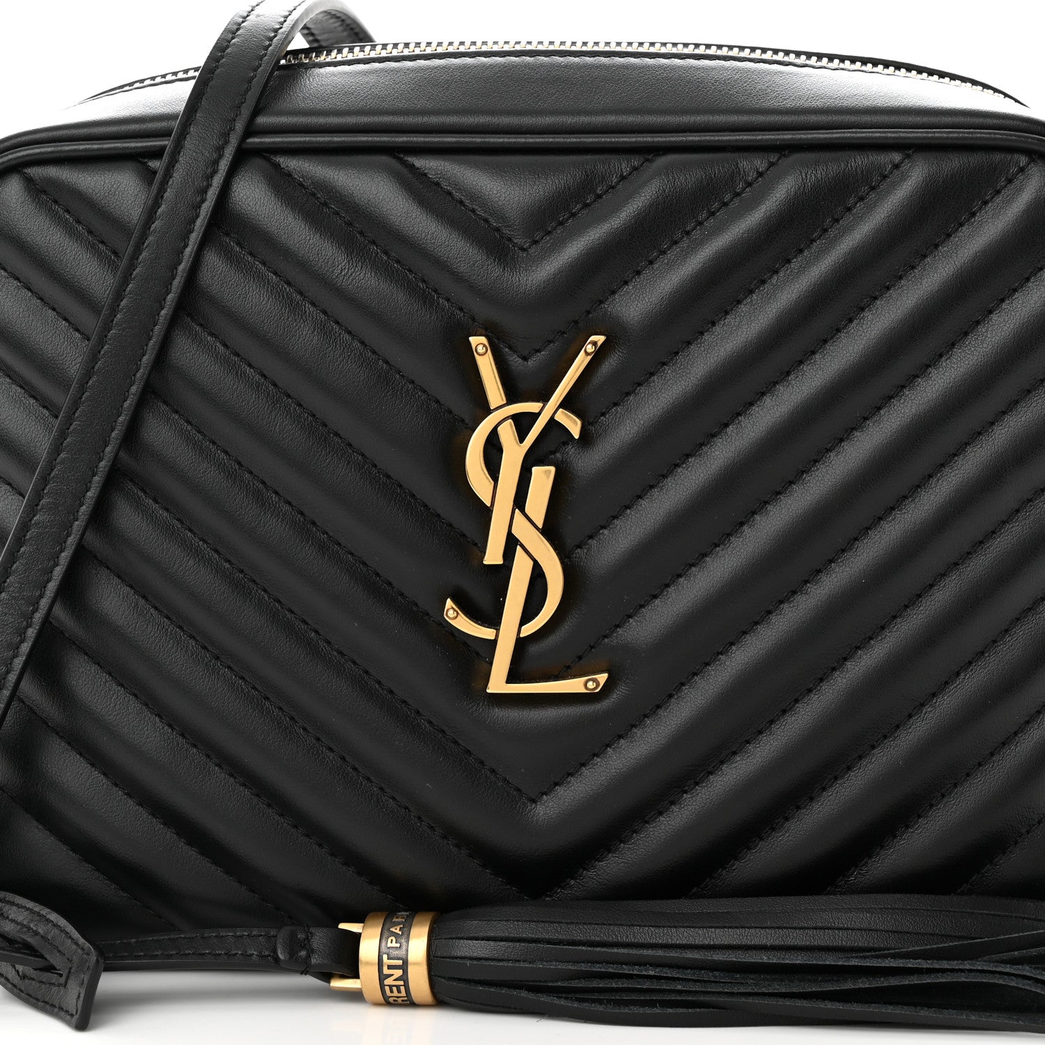 Saint Laurent Calfskin Matelasse Monogram Lou Camera Bag Black 8 of 10