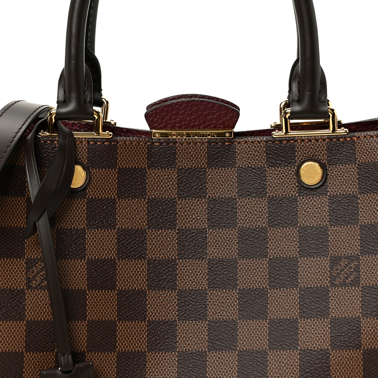 Louis Vuitton Damier Ebene Cuir Taurillon Brittany Bordeaux 7 of 11