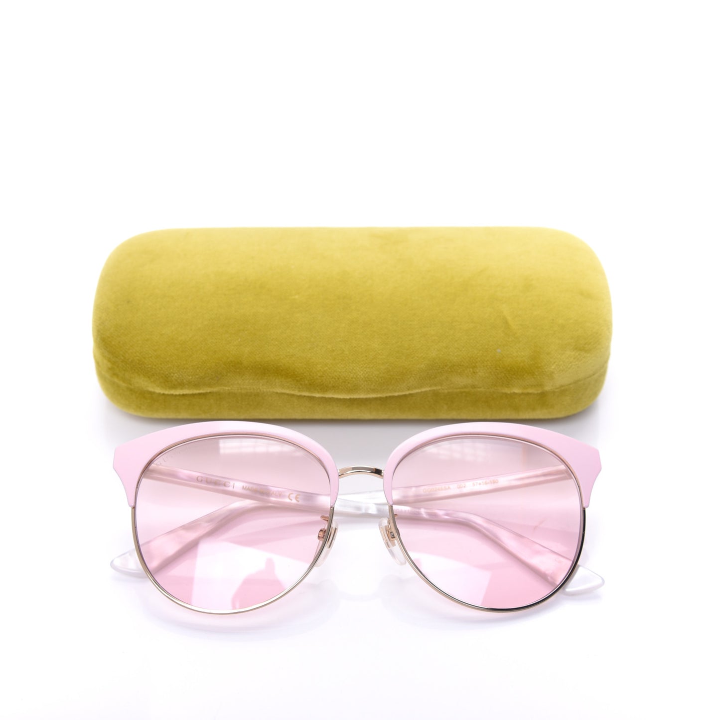 Round Metal GG0246SA Sunglasses Light Pink