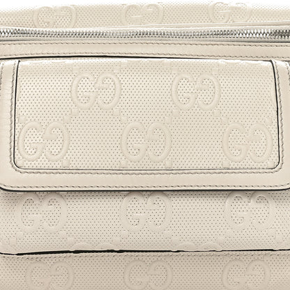 Gucci Calfskin GG Tennis Embossed Pocket Belt Bag Mystic White 8 of 11