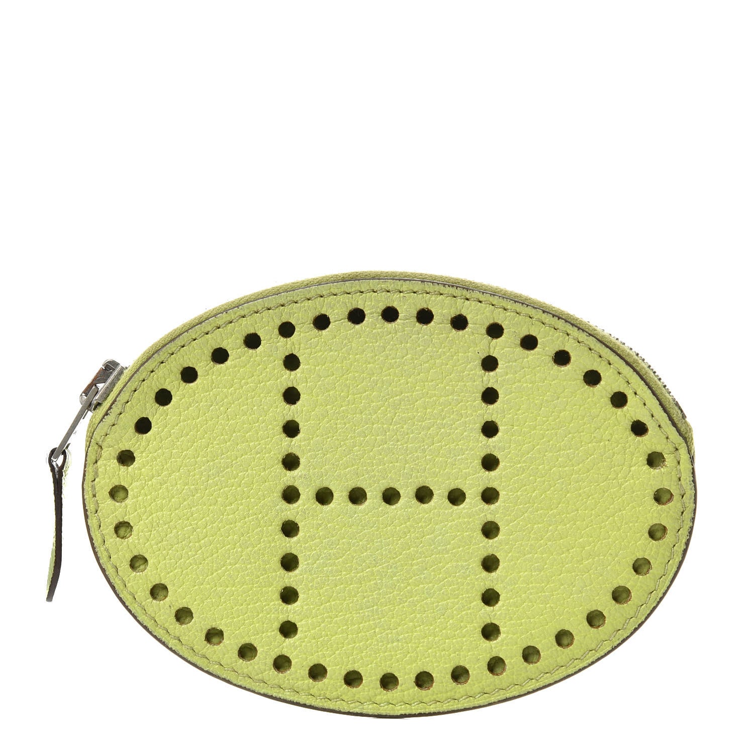 Hermes Chevre Mysore Evelyne Coin Purse Vert Anis 1 of 6