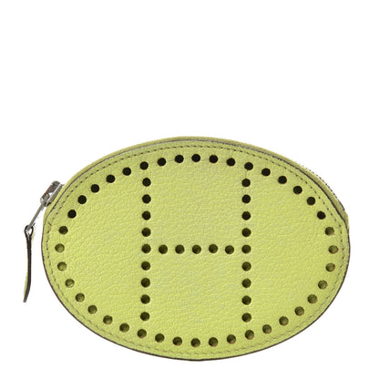 Hermes Chevre Mysore Evelyne Coin Purse Vert Anis 1 of 6