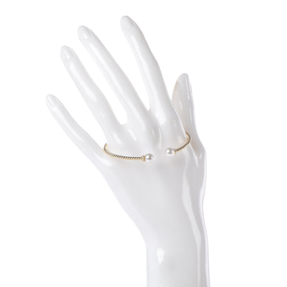 David Yurman 18K Yellow Gold Diamond Pearl 7mm Solari Bracelet 2 of 5
