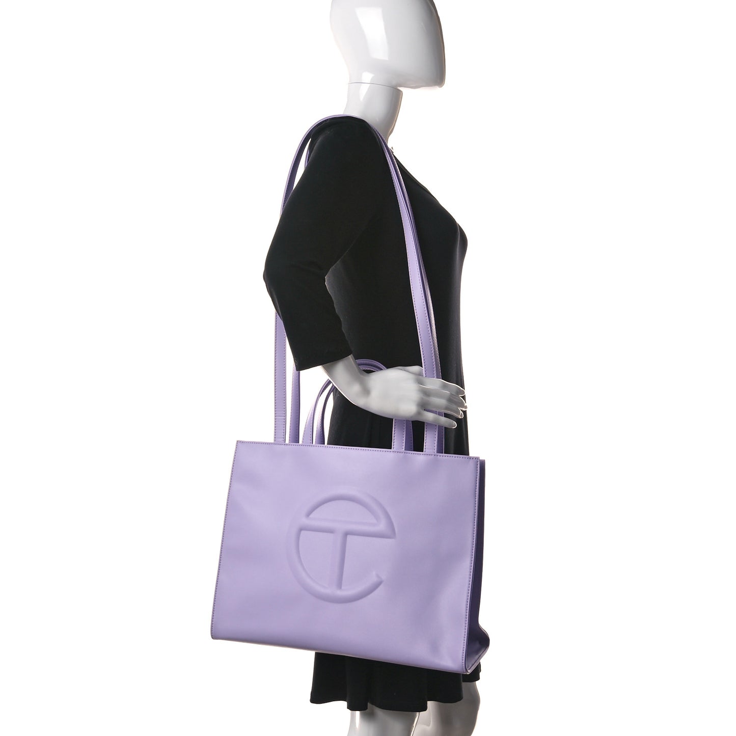 Vegan Leather Medium Shopping Bag Lavender