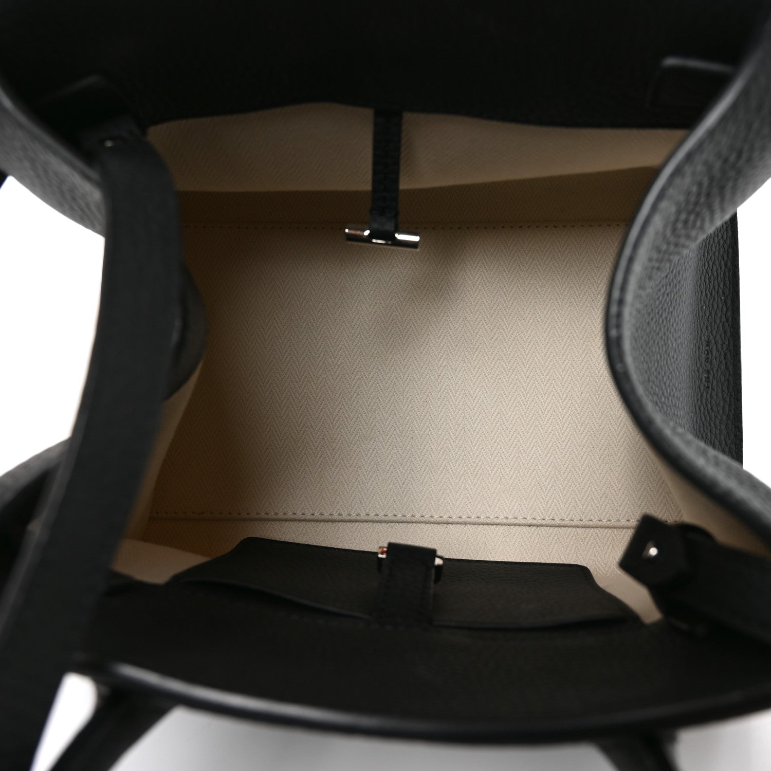 The Row Grained Calfskin Soft Margaux 10 Bag Black 5 of 9