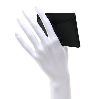 Fendi Vitello Century Matte Glazed Fabric FF Card Holder Tobacco Black 2 of 6