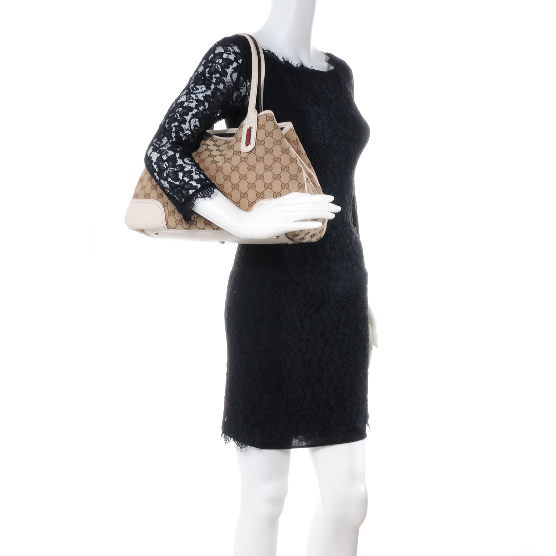 Gucci Monogram Medium Princy Tote Off White 2 of 7