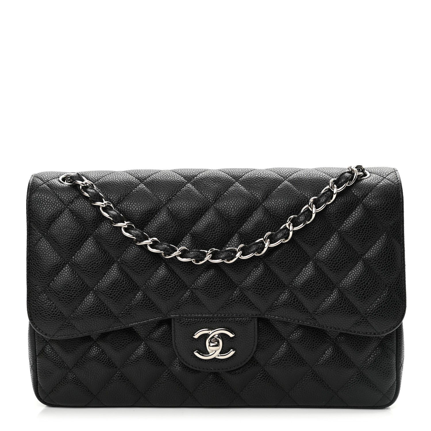 Chanel Caviar Quilted Jumbo Double Flap Black 1 of 11