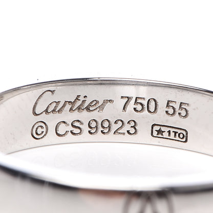 Cartier 18K White Gold 4mm Happy Birthday Band Ring 55 7.25 4 of 4