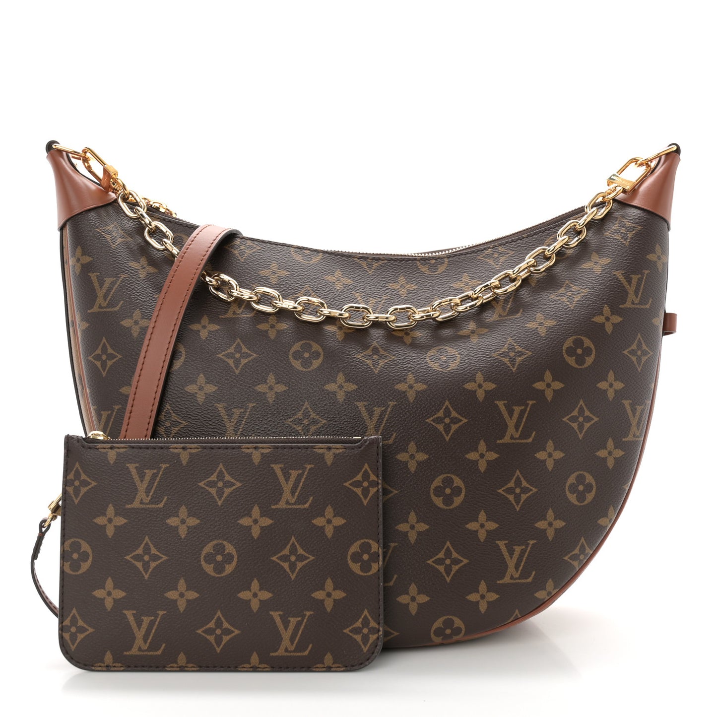 Reverse Monogram Loop Hobo