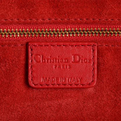 Christian Dior Lambskin Woven Large Dior Soft Tote Rouge Moyen 6 of 7