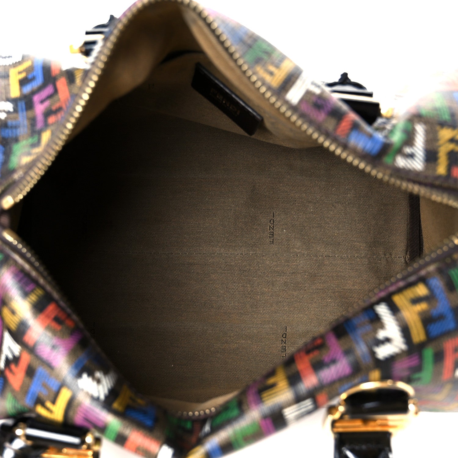 Fendi Zucchino Spalmati Vitello FF Multicolor Forever Boston Multicolor Black 5 of 11
