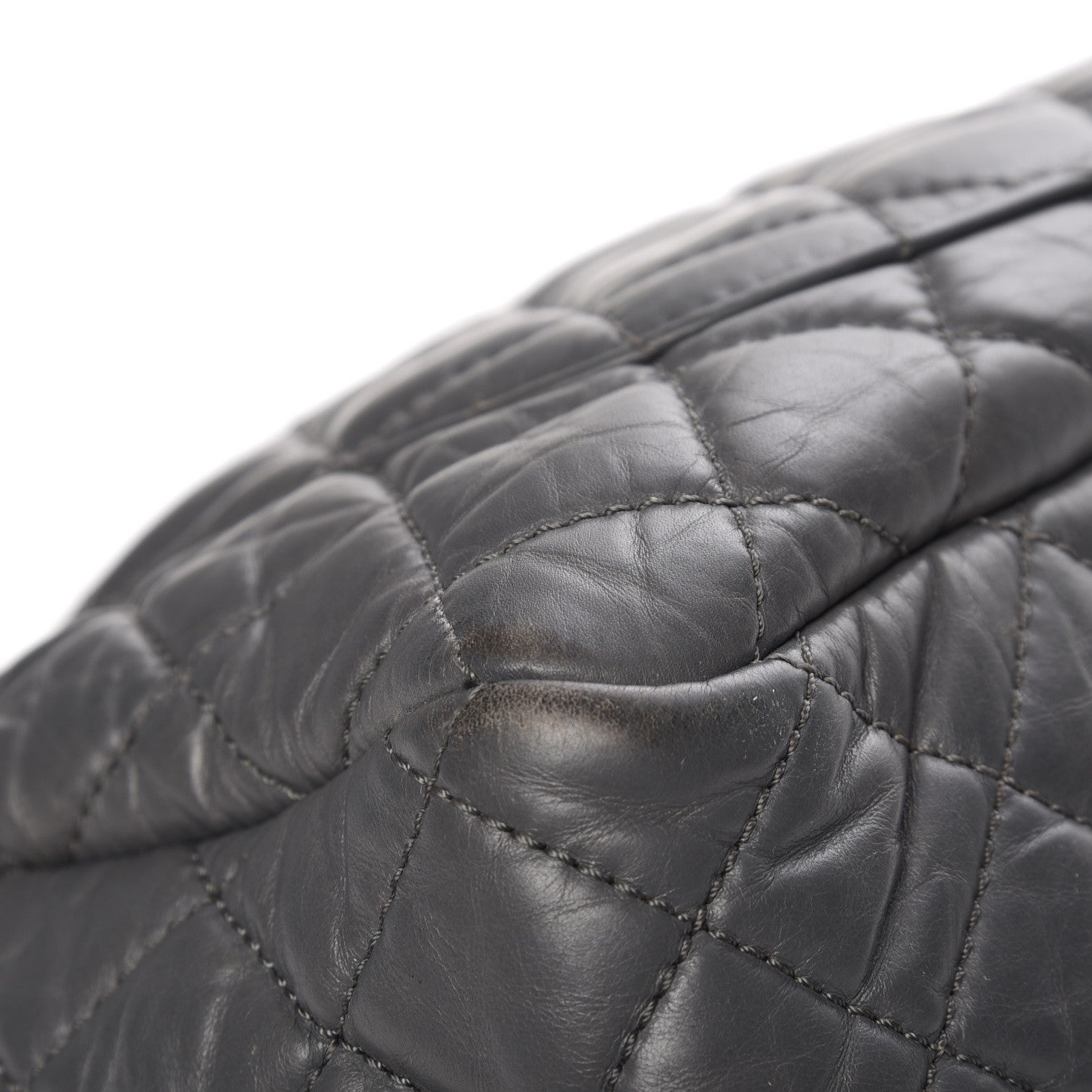 Chanel Aged Calfskin Reissue Medium Camera Case Gray 11 of 12