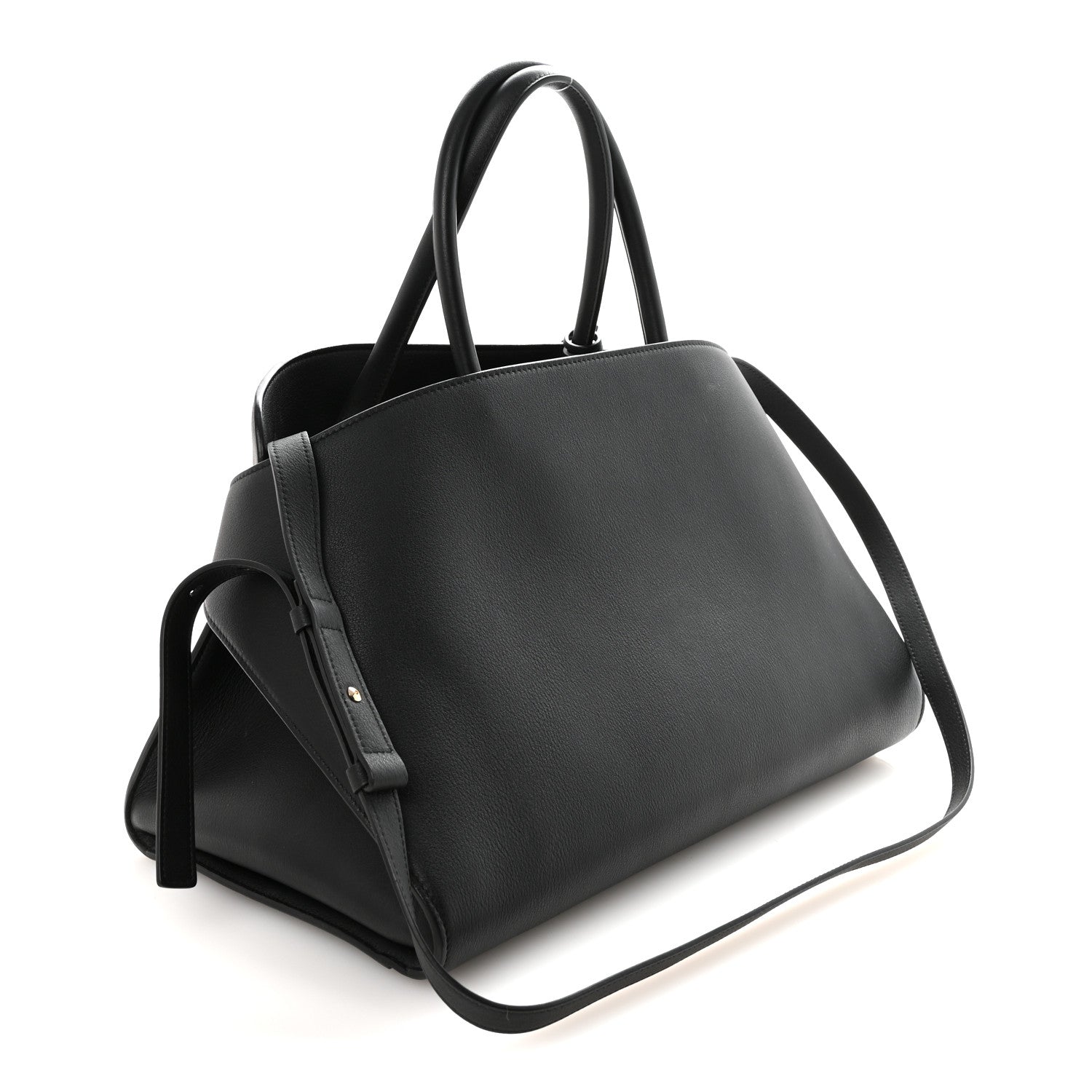 Salvatore Ferragamo Calfskin Medium Hug Bag Black 2 of 9