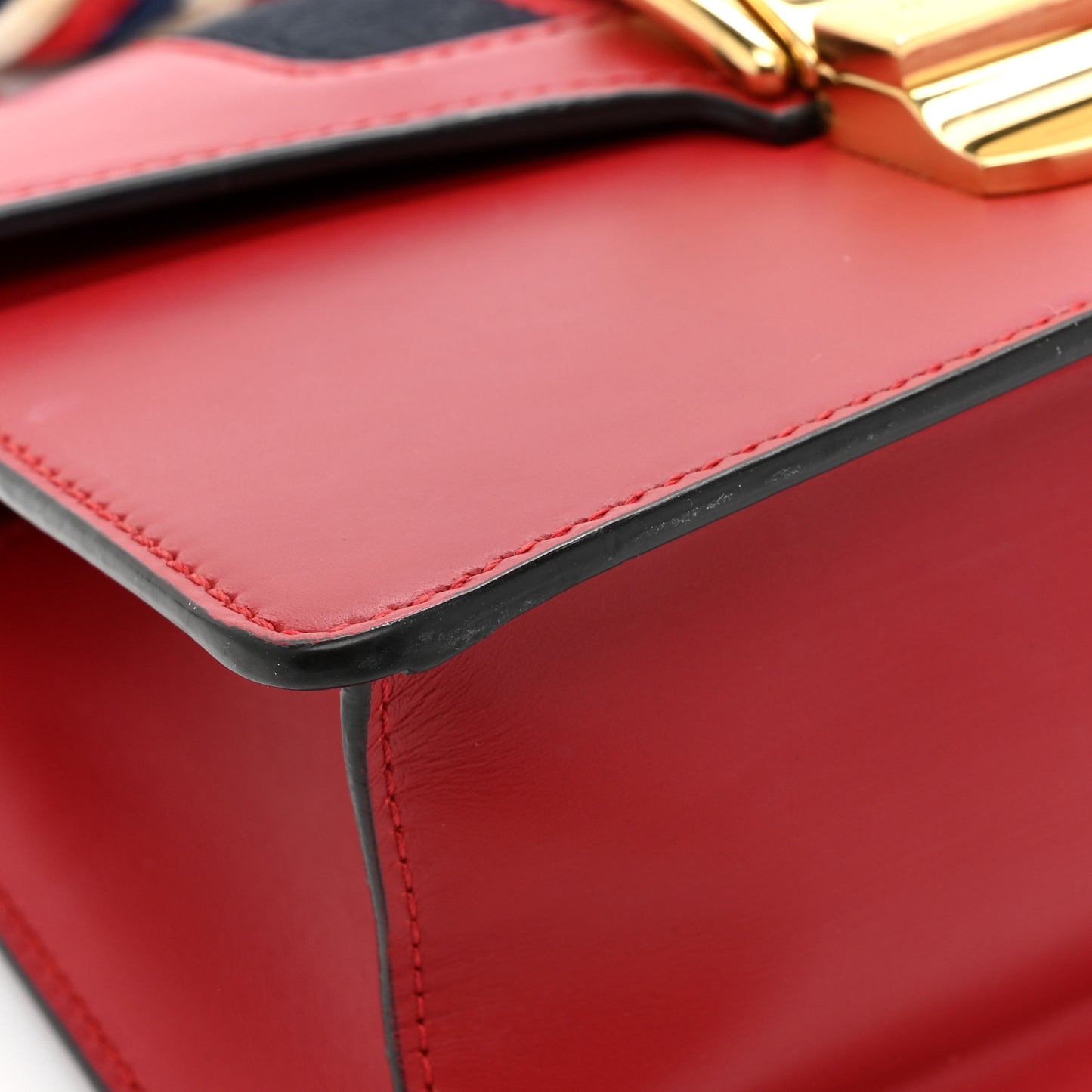 Calfskin Mini Sylvie Top Handle Bag Hibiscus Red