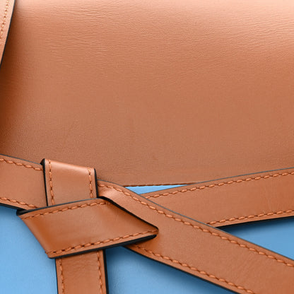 Loewe Calfskin Small Gate Crossbody Bag Tan Sky Blue 7 of 9