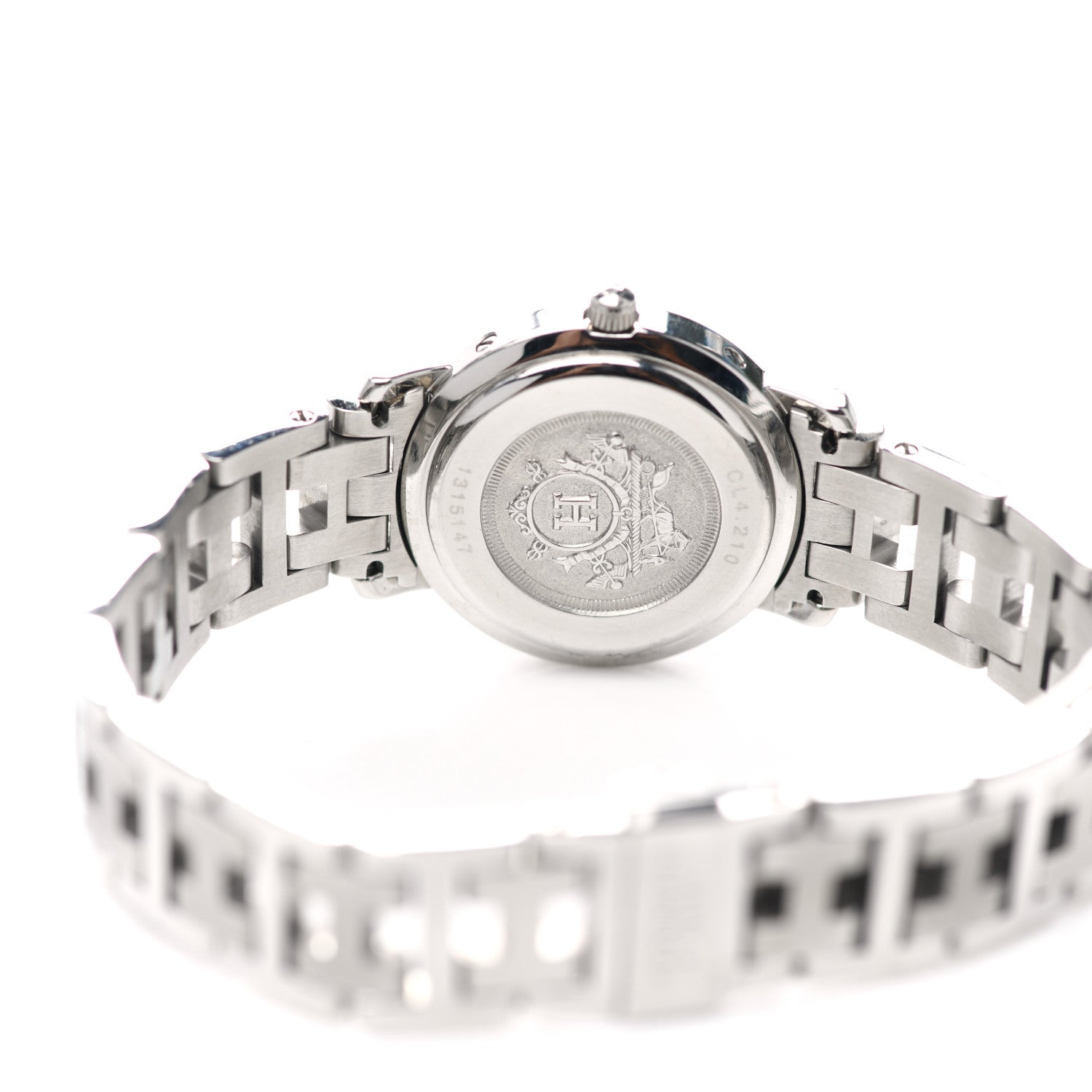 Hermes Stainless Steel 24mm Clipper Quartz Watch Pink 6 of 7