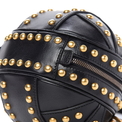 Gucci Calfskin Studded Mini Tifosa Baseball Shaped Shoulder Bag Black 7 of 10